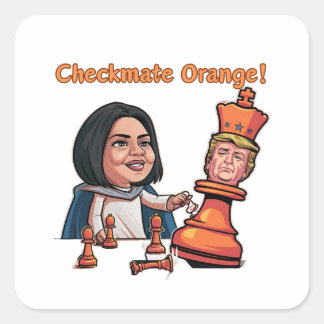 Sticker Carré La Défaite Du Roi Orange