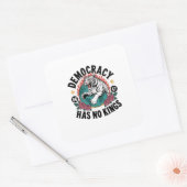 Sticker Carré La démocratie n'a pas de rois 86 47 Tiger (Enveloppe)