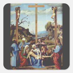 Sticker Carré La Déposition de Jésus-Christ Iconographie Sacrée
