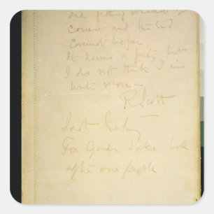 Sticker Carré La dernière page de son journal, Antarctique