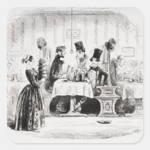 Sticker Carré La distraction de M. Guppy