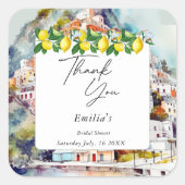 Sticker Carré La Dolce Vita Fête de Mariage Estivale Italienne (Devant)