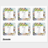 Sticker Carré La Dolce Vita Fête de Mariage Estivale Italienne (Feuille)