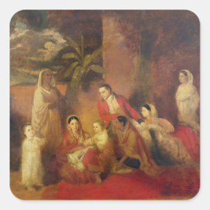 Sticker Carré La famille de Palmer, 1785