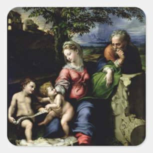 Sticker Carré La famille sainte du chêne, c.1518