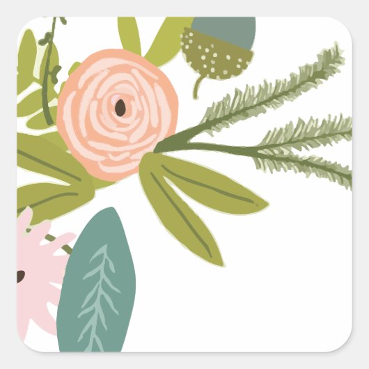 Sticker Carré La faune et la flore (Devant)