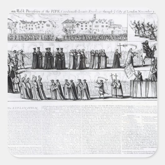 Sticker Carré La Fausse procession solennelle (Devant)