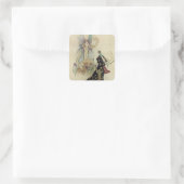 Sticker Carré La Fée Là-Bas A Accueilli Sa Majesté (Sac)