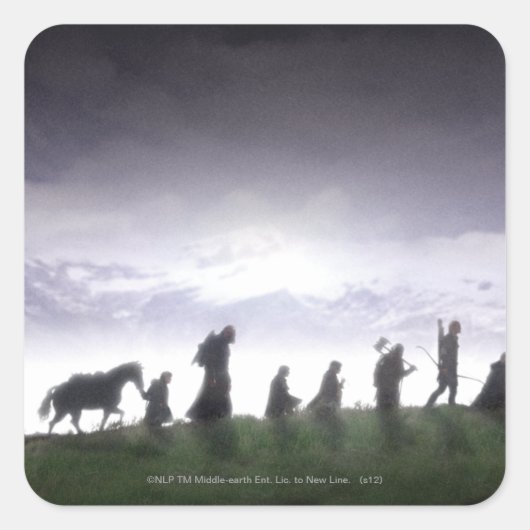 Sticker Carré La Fellowship of the Ring (Devant)