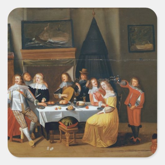 Sticker Carré La fête (Devant)