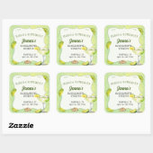 Sticker Carré La fête de jeune fille de Margs et de Mariage de B (Feuille)