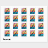 Sticker Carré La fille (Feuille)