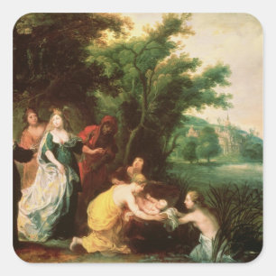 Sticker Carré La fille de Pharaon à la découverte de Moïse