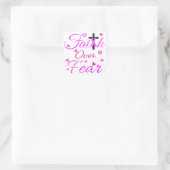 Sticker Carré La foi au-dessus de la peur (Sac)