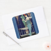 Sticker Carré La fontaine Shell de George Barbier (Enveloppe)