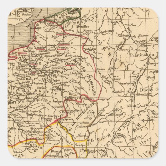Sticker Carré La France 1180 a 1223 (Devant)