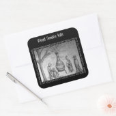 Sticker Carré La fumée de bois tue (Enveloppe)