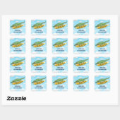 Sticker Carré La Fusée Dorée du Crocodile (Feuille)