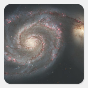 Sticker Carré La galaxie de tourbillon (M51) et galaxie de