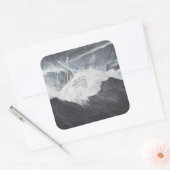 Sticker Carré La gigantesque vague (Enveloppe)