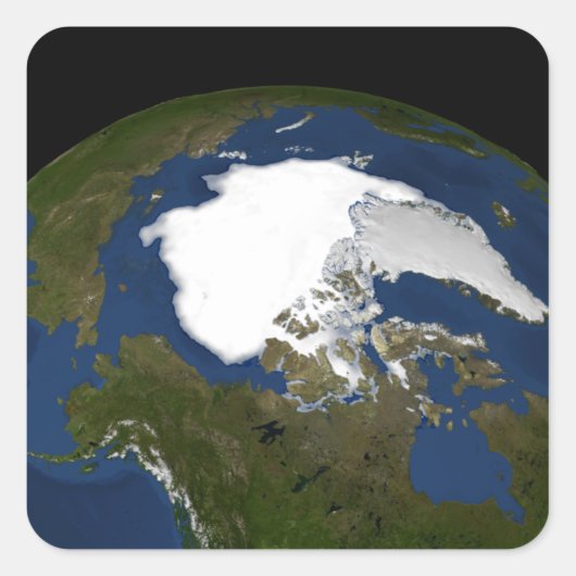 Sticker Carré La glace de mer arctique en 2005 (Devant)