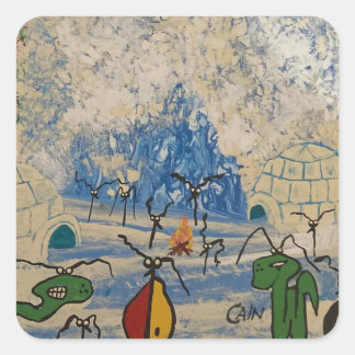 STICKER CARRÉ LA GRANDE NEIGE