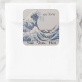 Sticker Carré La Grande Vague au large de Kanagawa (Sac)