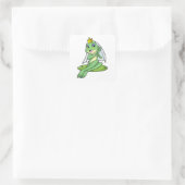 Sticker Carré La grenouille comme mariée au Mariage avec la Cour (Sac)