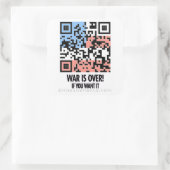Sticker Carré La guerre est terminée ! (Sac)