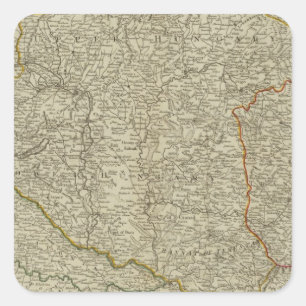 Sticker Carré La Hongrie, Transilvania, Sclavonia, Croatie