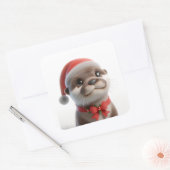 Sticker Carré La jolie louche de Noël (Enveloppe)