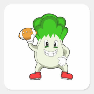 Sticker Carré La laitue au football