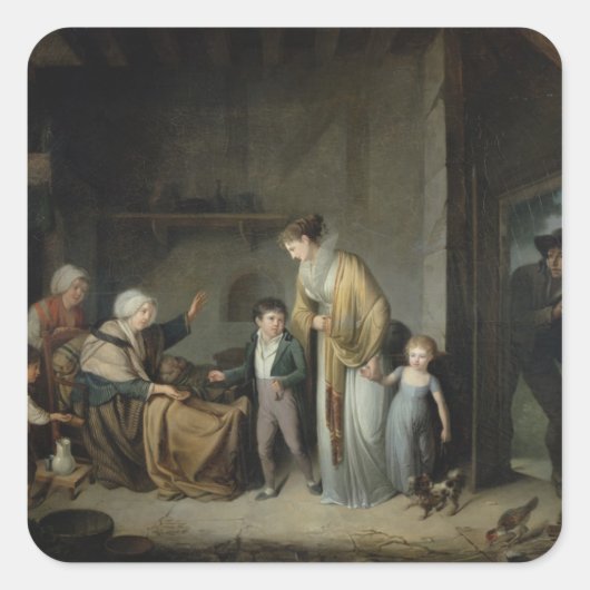 Sticker Carré La leçon de la charité (Devant)