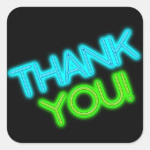 Sticker Carré La lumière dans le Merci sombre (Devant)