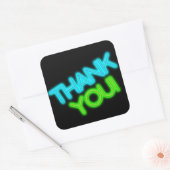 Sticker Carré La lumière dans le Merci sombre (Enveloppe)