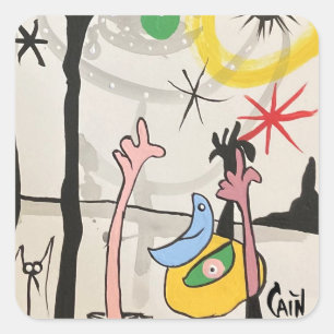 STICKER CARRÉ LA LUNE BLEUE PREND UN MOIS DE SORTIE