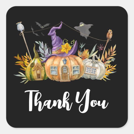 Sticker Carré La Maison des Pompiers haunted (Devant)