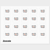 Sticker Carré La maison du chat (Feuille)