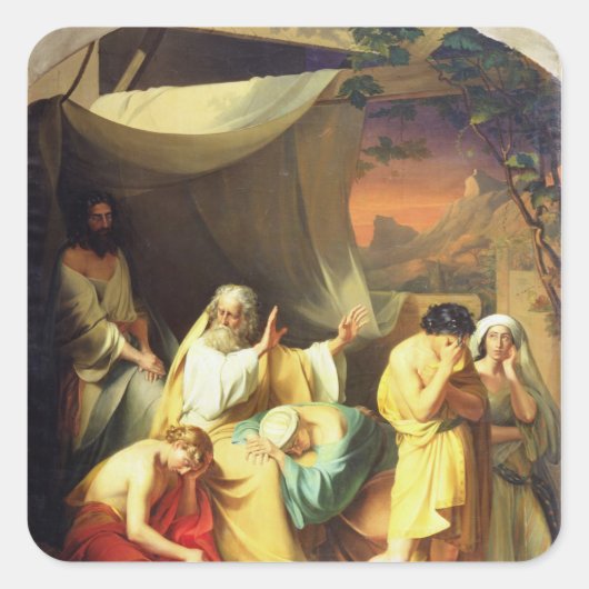 Sticker Carré La malédiction du jambon (Devant)