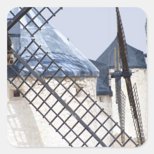 Sticker Carré La Mancha, Espagne. Don Quichotte a rendu célèbre 