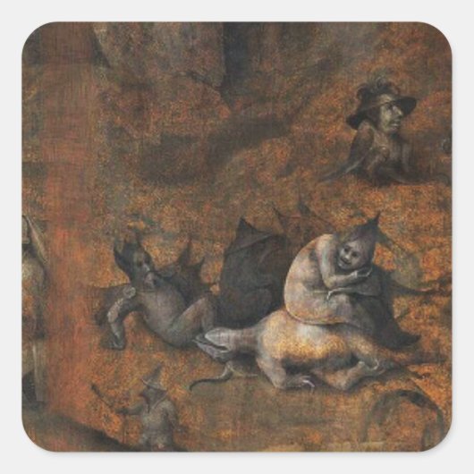 Sticker Carré La méchanceté de l'humanité avant l'inondation (Devant)