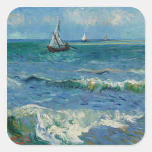 Sticker Carré La mer aux Saintes Maries de la Mer Van Gogh