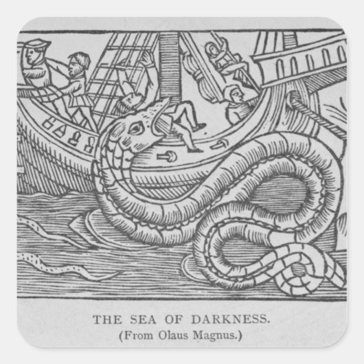 Sticker Carré La mer des ténèbres (Devant)