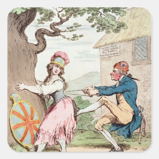 Sticker Carré La mode avant facilité ou une bonne constitution.. (Devant)