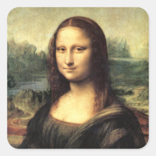 Sticker Carré La Mona Lisa Leonardo da Vinci