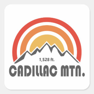 Sticker Carré La montagne Cadillac