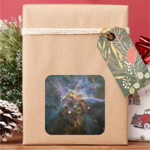 Sticker Carré La montagne mystique en Carina Nebula Espace Hubbl