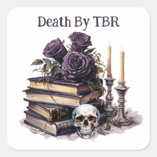 Sticker Carré La Mort par TBR, Amoureux des Livres 