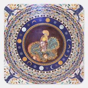 Sticker Carré La mosaïque d'Athéna dans les Musées du Vatican