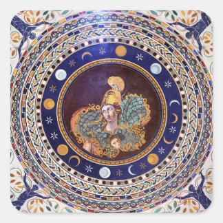 Sticker Carré La mosaïque d'Athéna dans les Musées du Vatican